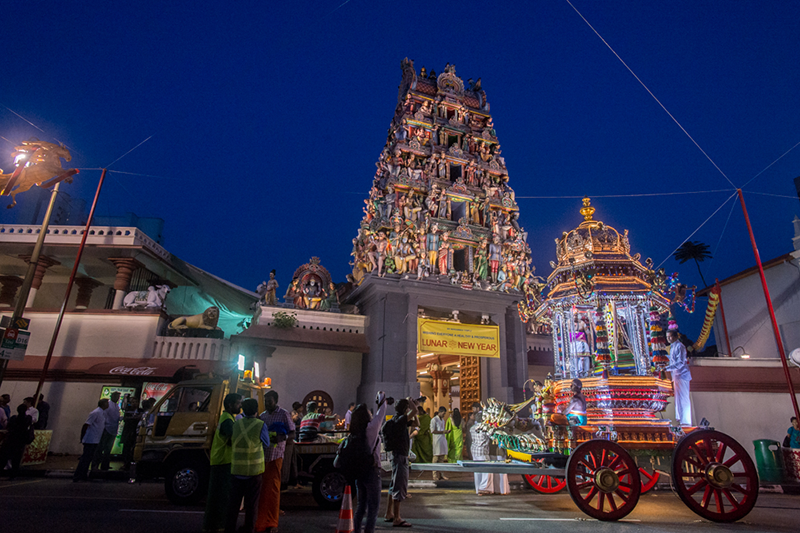 The silver chariot bearing the processional image of Murugan, 2015. Courtesy of T. Kavindran.